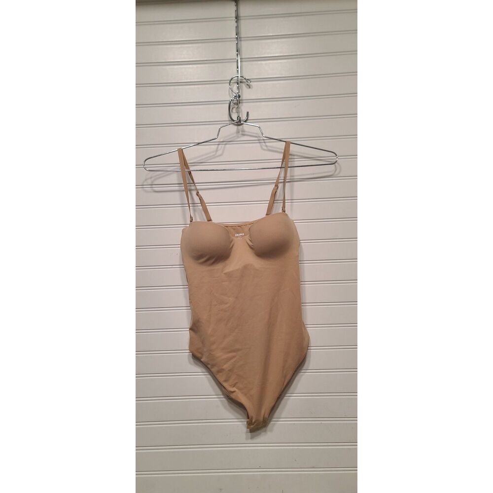 Skims Beige Body Molded Underwire Thong Bodysuit Size S NWOT